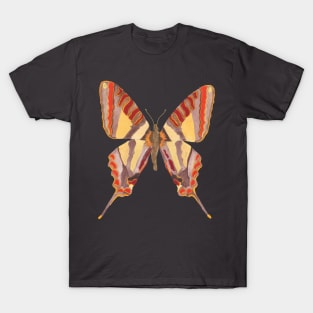 BUTTERFLY Watercolor in Yellow, Red, Orange, and Brown T-Shirt